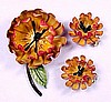 UNS10 yellow enamel flower pin/ers